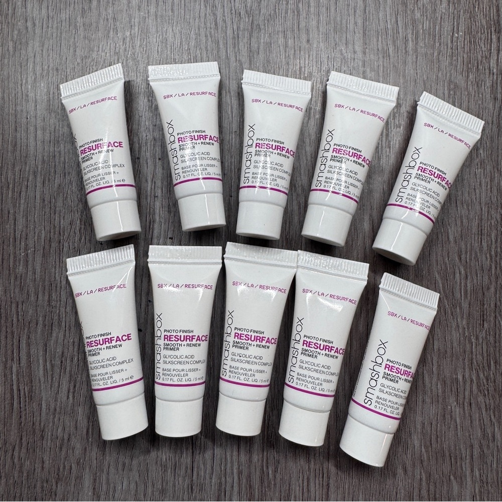 Lot of 10 Smashbox Photo Finish Resurface Smooth Renew Prime Samples 5ml Each